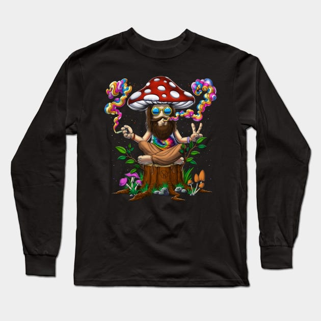 Tie-Dye Hippie Mushroom Long Sleeve T-Shirt by underheaven